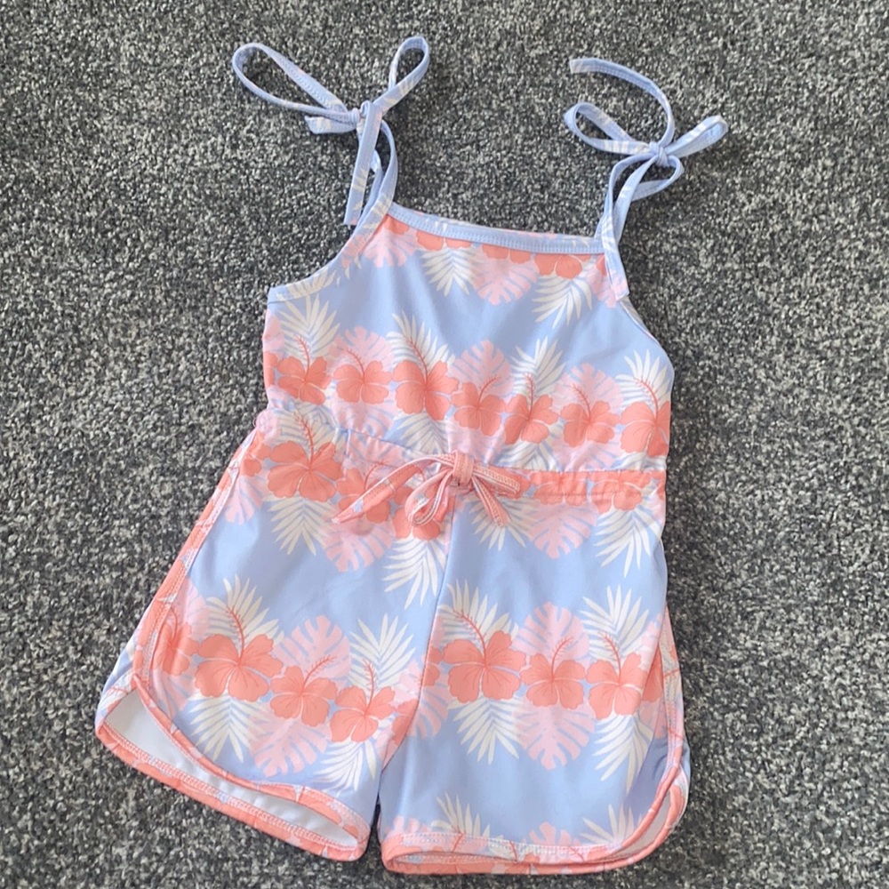 Toddler romper with tie straps